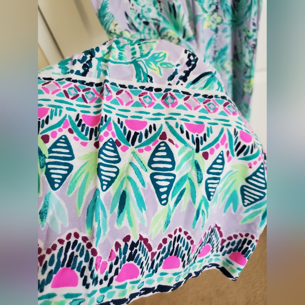 Lilly Pulitzer Tropical Print Pants Women's M - Picture 2 of 7